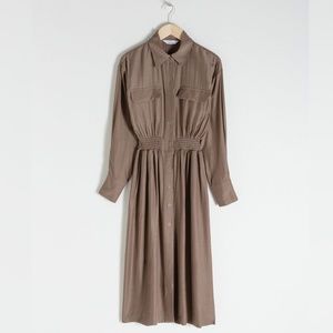& Other Stories Workwear Midi Dress